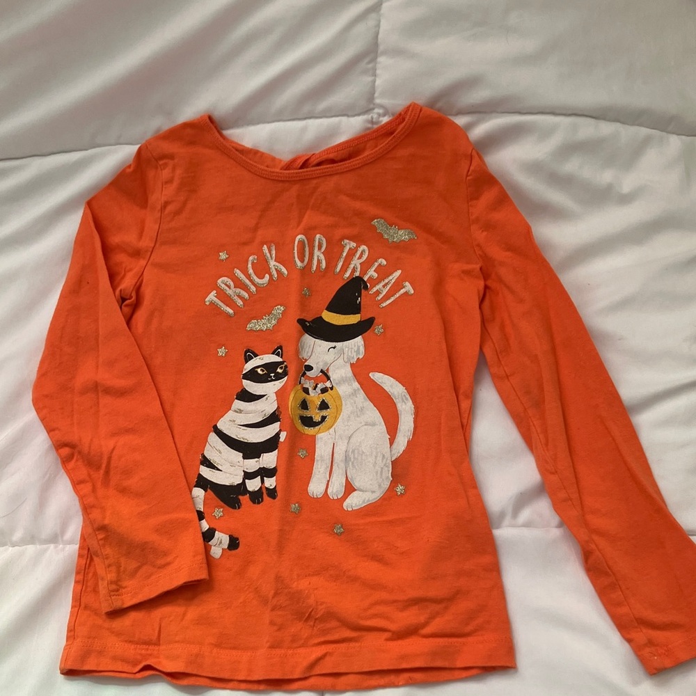 Carter's Orange Trick or Treat Long Sleeve Tee